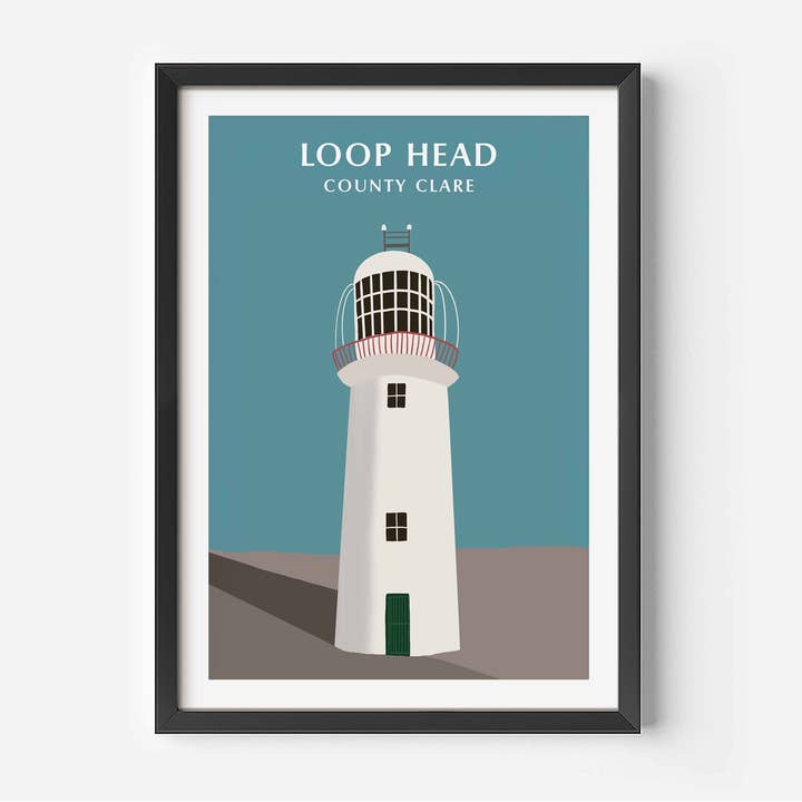 Loop Head Lighthouse Print A4 for wholesale by Breeze & Bubbles