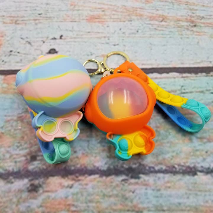Astronaut Push Bubble Fidget Pop Keychain for wholesale by MIAS SHOP