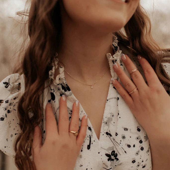 Mauve Jewelry Co. – Großhandel Kette mit Anhänger/Charm – Harper Diamant-Tropfen-Halskette3