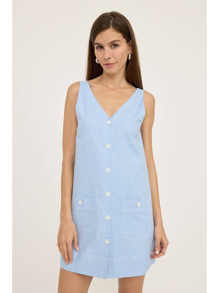 RAISONNEL - Wholesale Dress - Women's - Contrast Stitch Mini Dress - RD1102