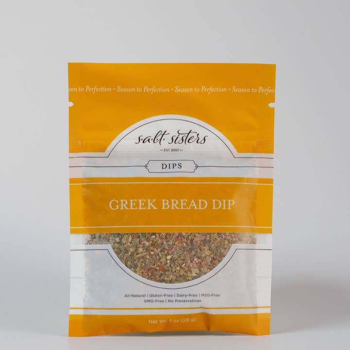 Salt Sisters – Großhandel Dips – Dip-Gewürzmischung — Griechischer Brotdip — Gewichte in Packungen0