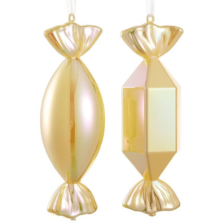 Santa's Sweet Shoppe Kollektion - 12" Slik Ornament (SÆT AF 2) Iriserende Glans for engroshandel hos Dunn Deals