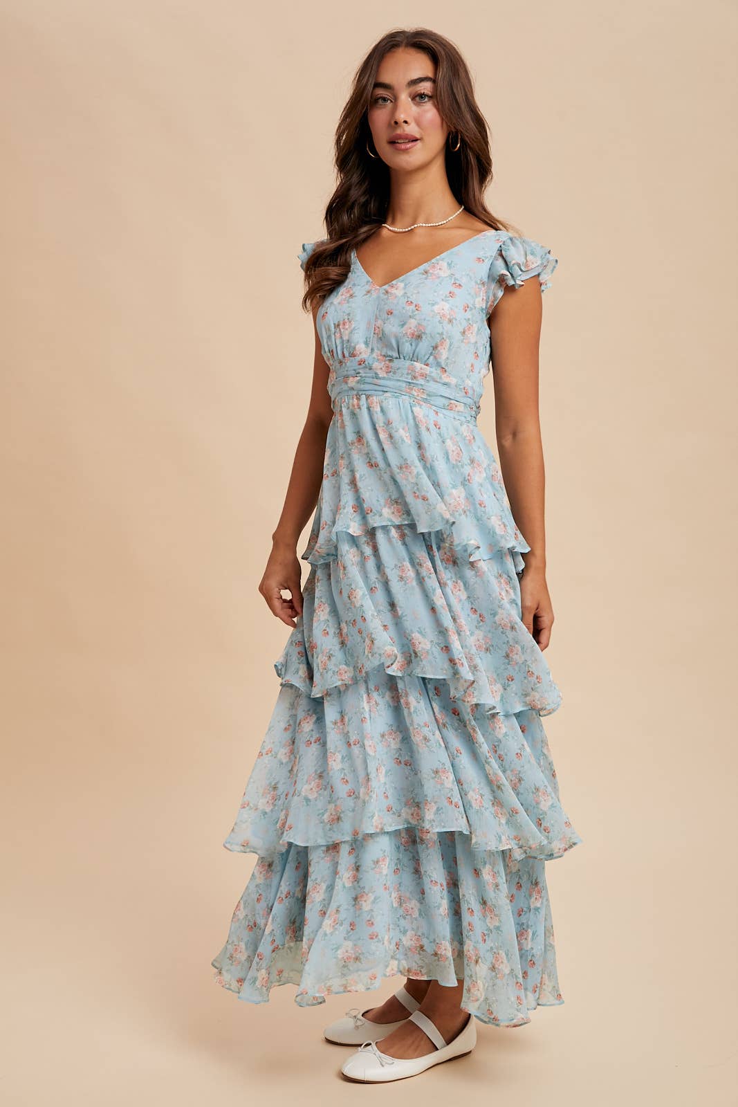 In Loom - Wholesale Dress - Women's - TIERED CHIFFON FLORAL DRESS11