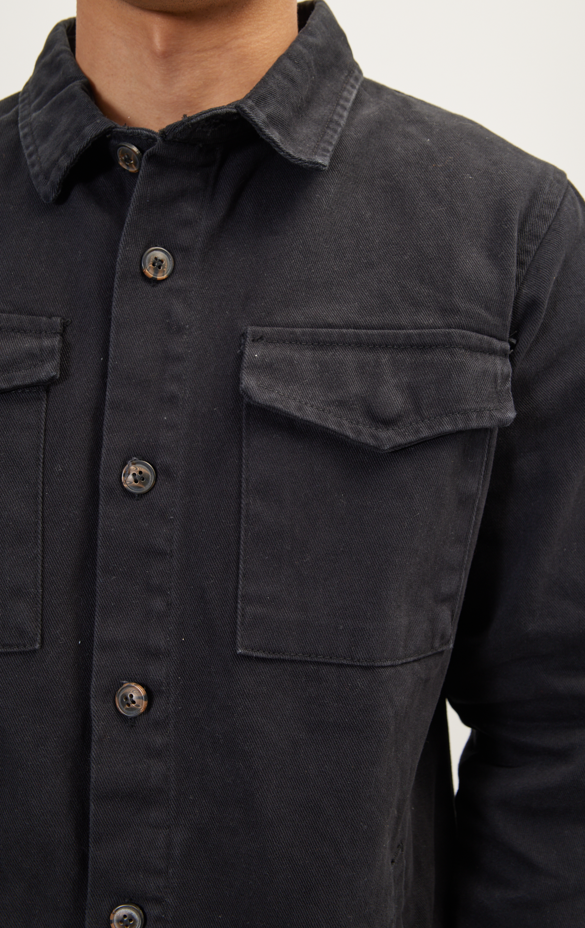 Utilitarian Shirt Jacket - Black for wholesale on Faire6