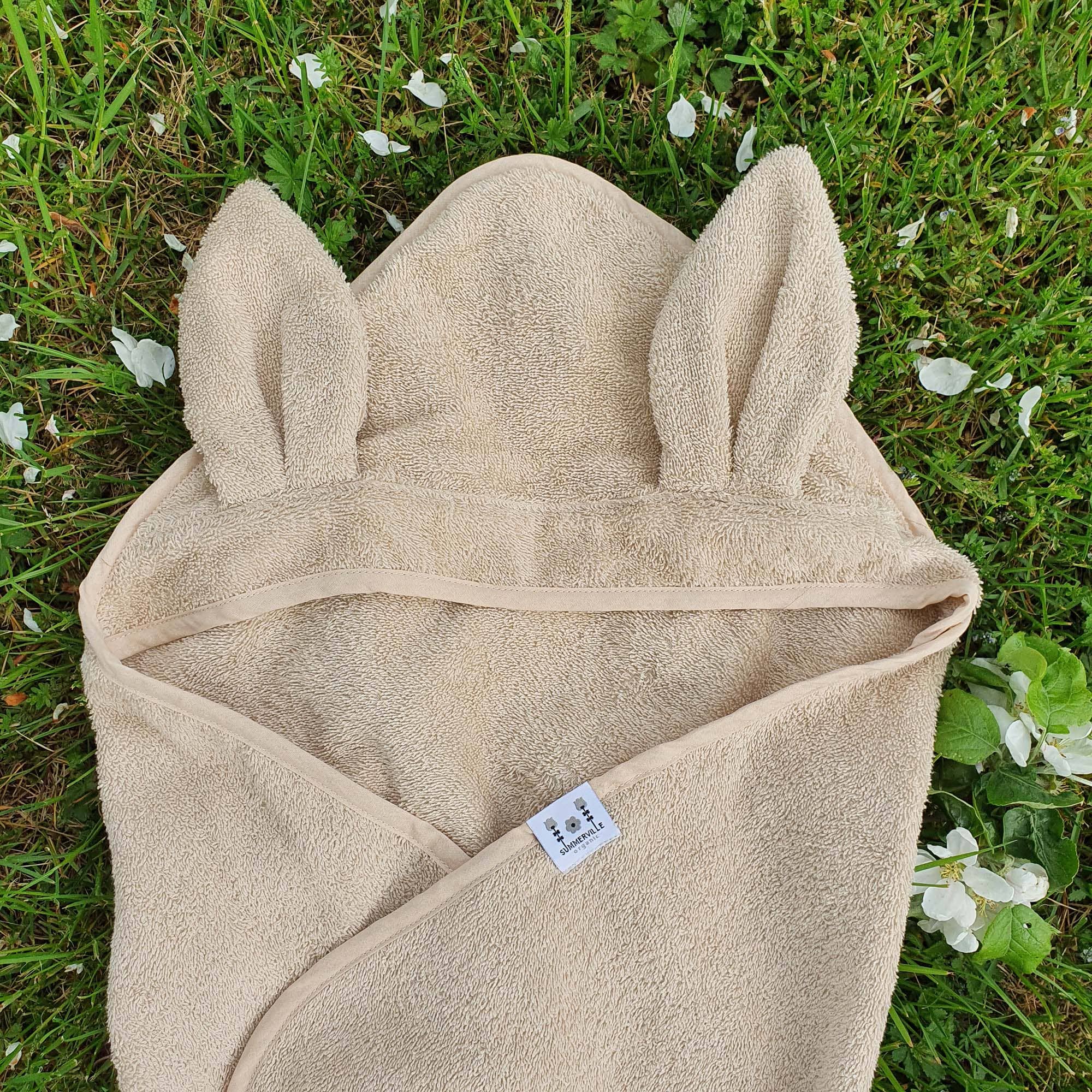 Summerville organic - Wholesale Hooded Towel - Kids & Baby - Organic Hooded Baby Towel Rabbit Sand2