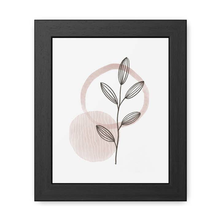 Fall 3 - Minimalist Floral Framed Poster - Modern Wall Art for Home Decor for wholesale by Donkey Laserbeam