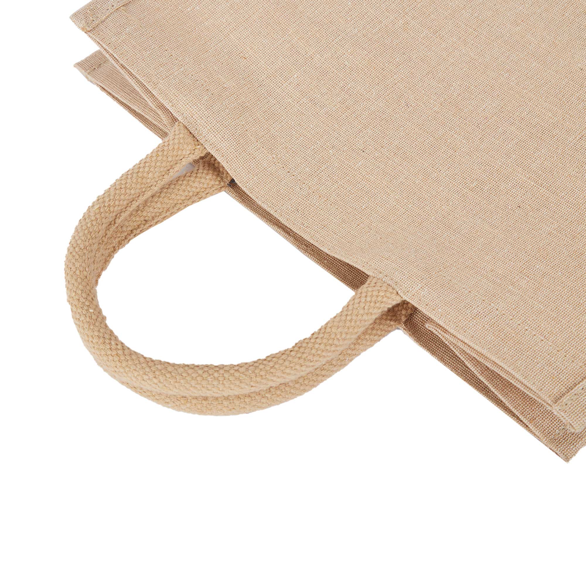 ecojutebags - Vendita all'ingrosso Borsa per shopping/spesa - 4 Borse per la Spesa in Iuta con Manici 12"x13"x7"7