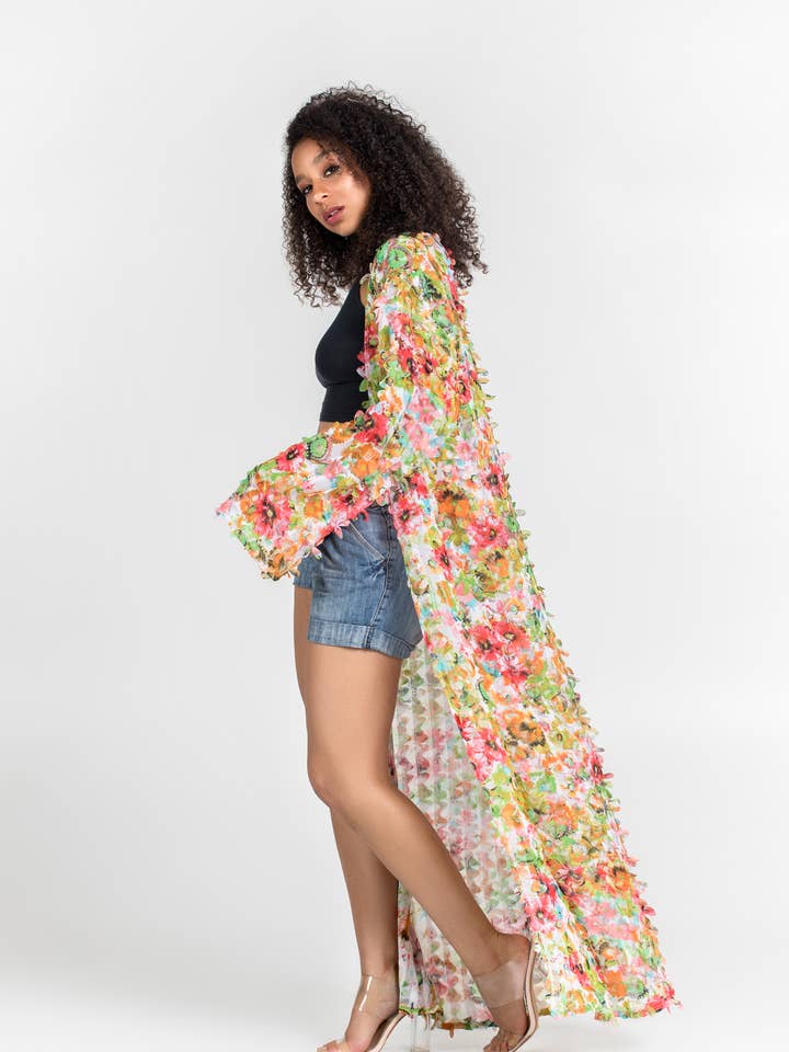 Long Maxi Kimono for wholesale by Influx Brand