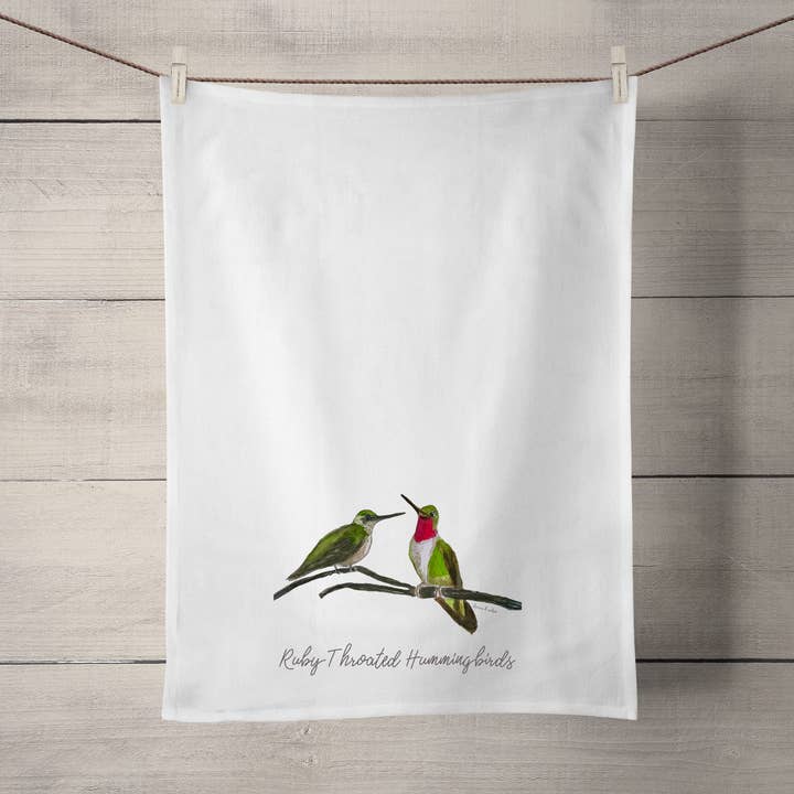 Ruby Throated Hummingbirds Handpainted for wholesale by Laura K Aiken Studio