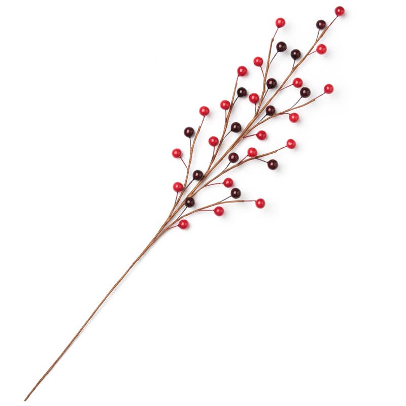 Factory Direct Craft - Wholesale Artificial Flowers - 18" Red and Burgundy Artificial Berry Stem4