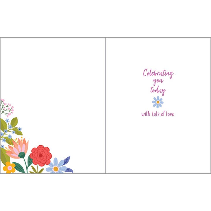 GINA B DESIGNS - Wholesale Mother's Day Card - Mother's Day Greeting Card - Happy Mom Flowers1