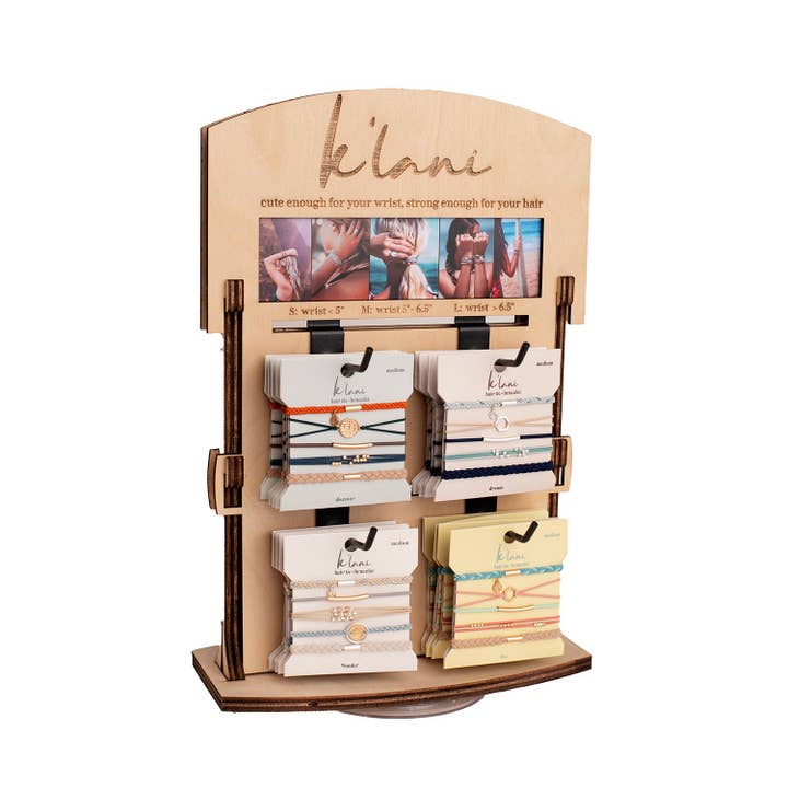 K'Lani hair tie bracelets - Wholesale Retailer Display - Jewelry - Small Display-free to new cust. MUST BE IN CART and $456 min