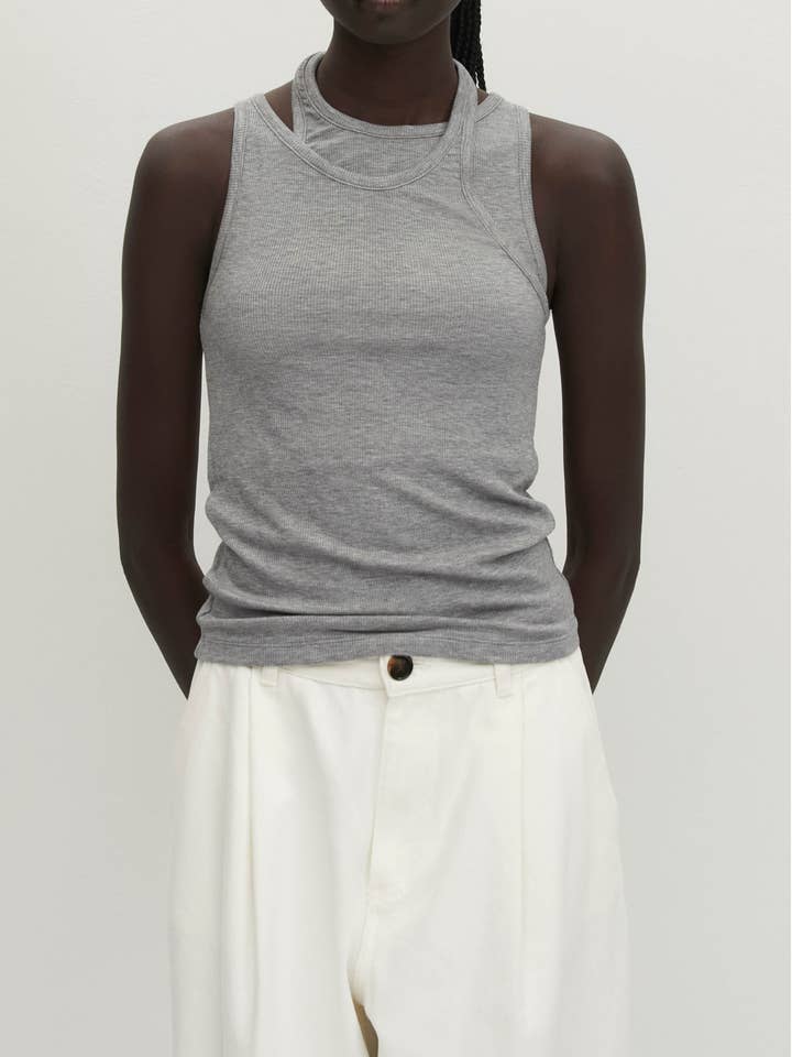 Eos Grey Melange Top for wholesale by ALOHAS