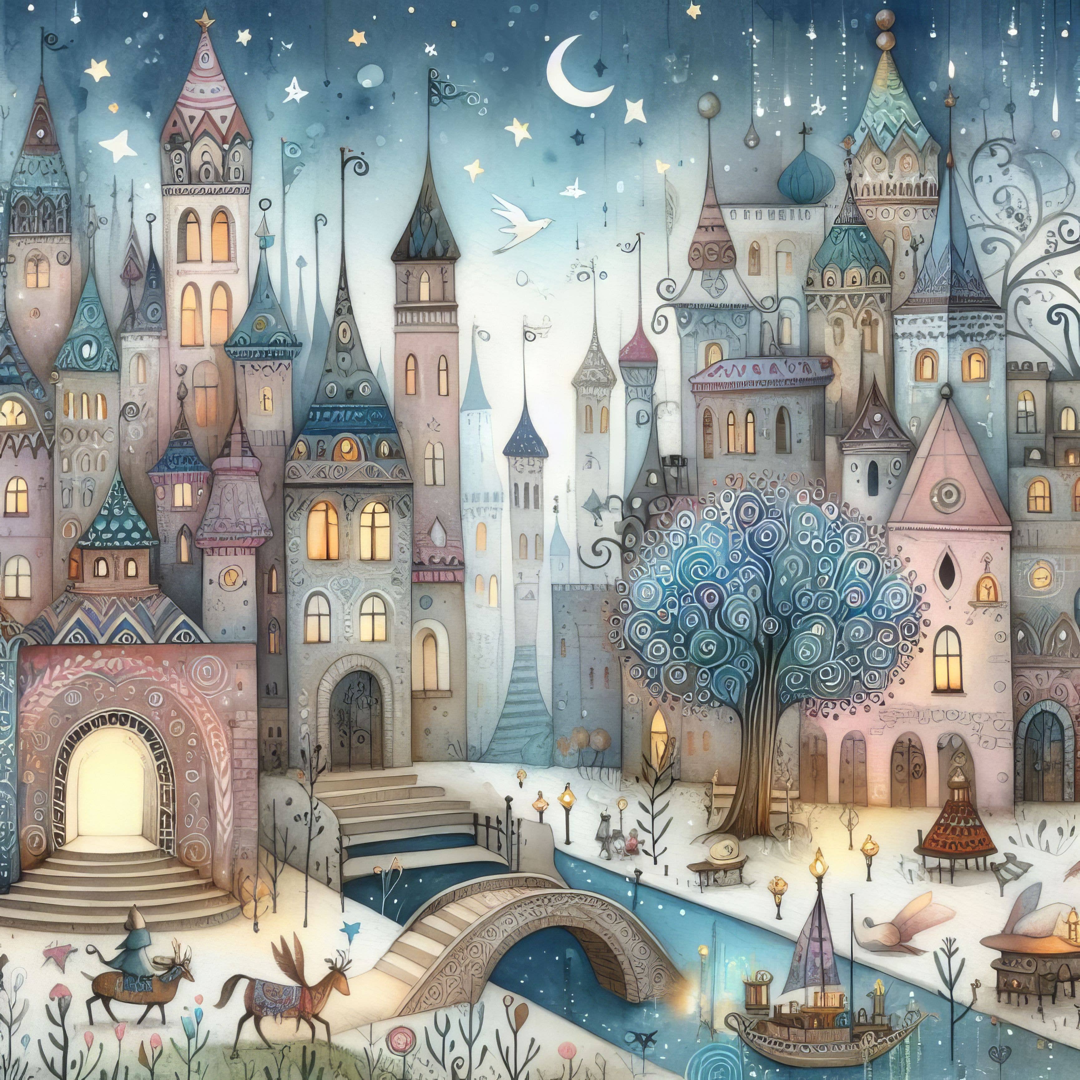 Amaranta Designs - Wholesale Everyday Greeting Card - Magical City 90