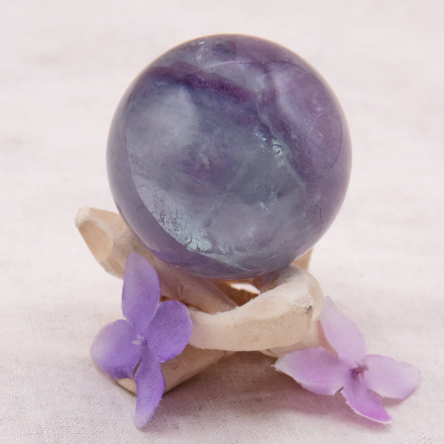 Tiny Rituals - Wholesale Spiritual Stone/Crystal - Rare Rainbow Fluorite Spheres - AAA Premium Quality133