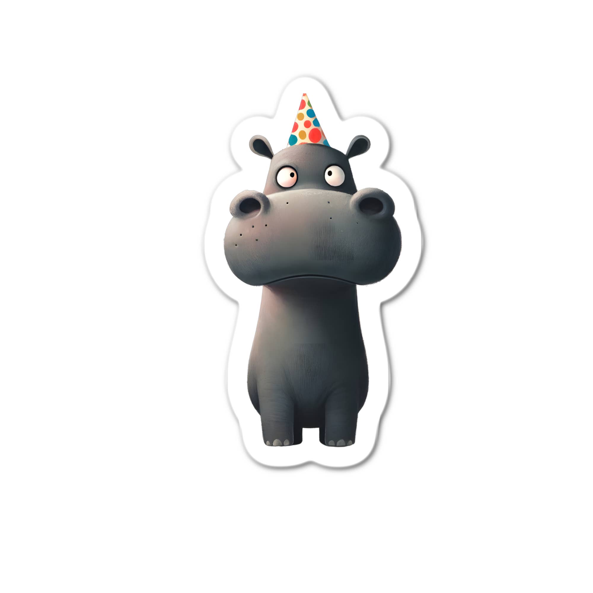 Stick-It Expressions - Wholesale Phone & Laptop Stickers - Birthday Hippo 1.0 Sticker
