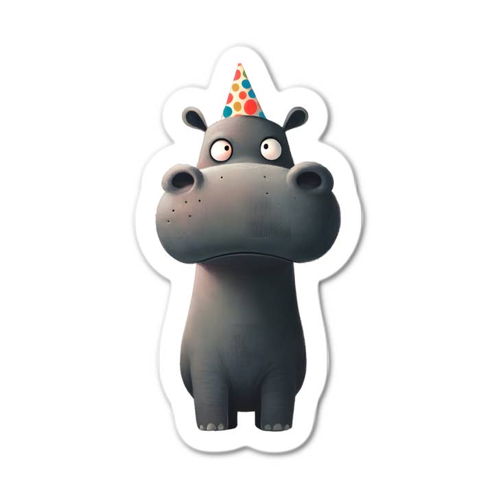 Stick-It Expressions - Wholesale Phone & Laptop Stickers - Birthday Hippo 1.0 Sticker0