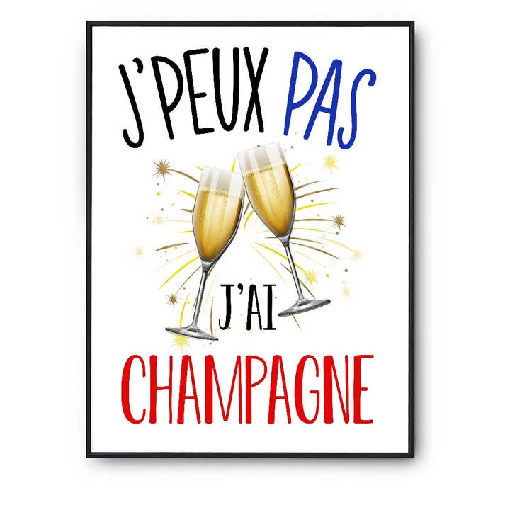Premium Champagne I Can't White Premium Poster for wholesale by Planetee