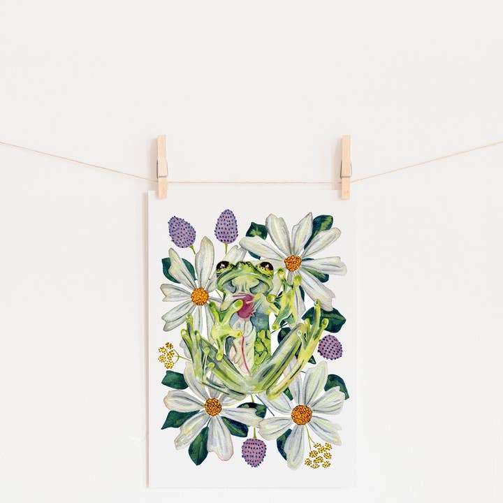 Frog Print For Glass Frog Wall Art for wholesale by Candace Fincher