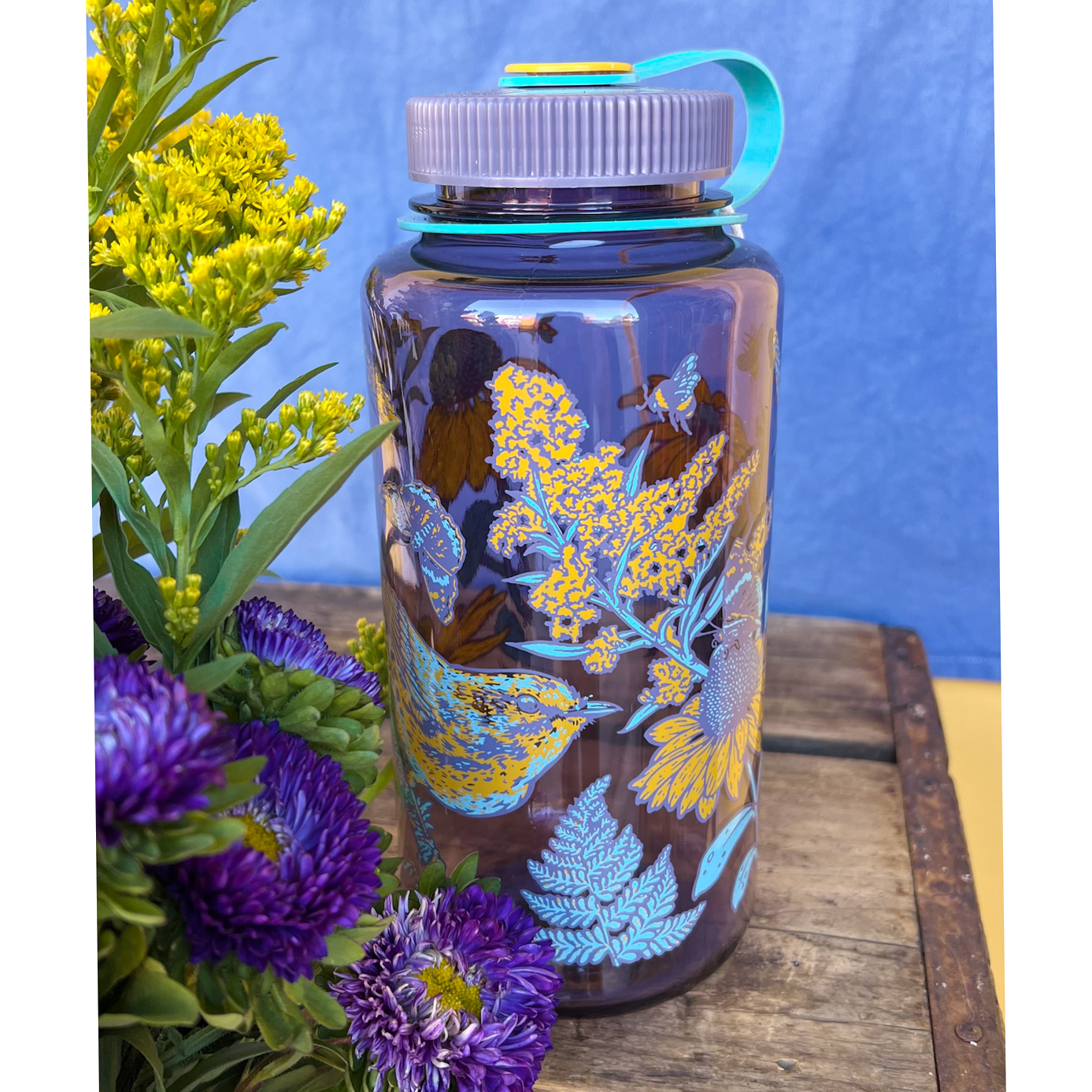 Mustard Beetle - Wholesale Water bottle - 32oz Prairie Warbler, Wide Mouth Nalgene Water Bottle6
