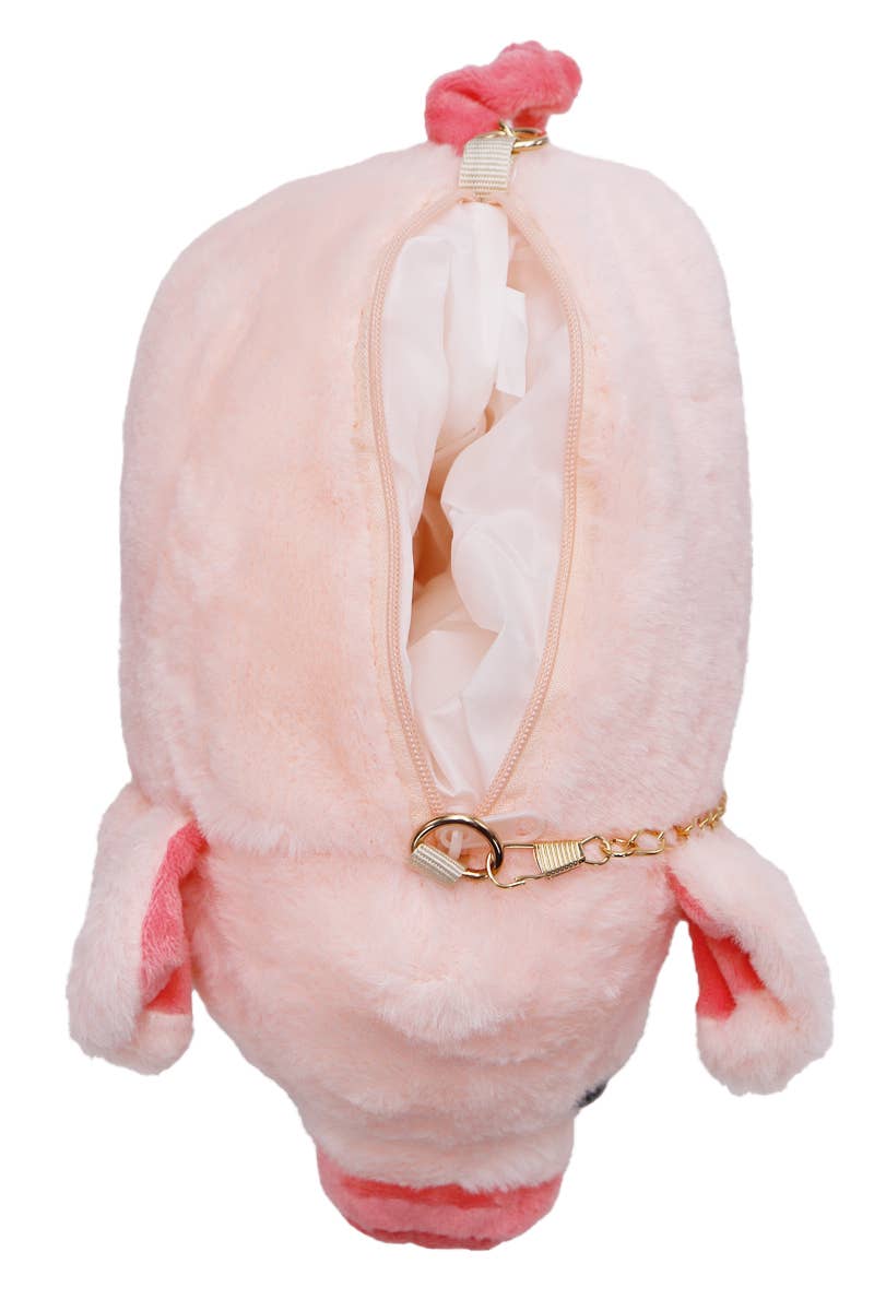 ASSORTED Chubby Piggy Fluffy Faux Fur Crossbody Purse Bag for wholesale on Faire5
