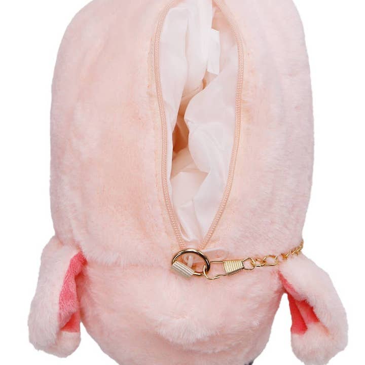 ASSORTED Chubby Piggy Fluffy Faux Fur Crossbody Purse Bag for wholesale on Faire5