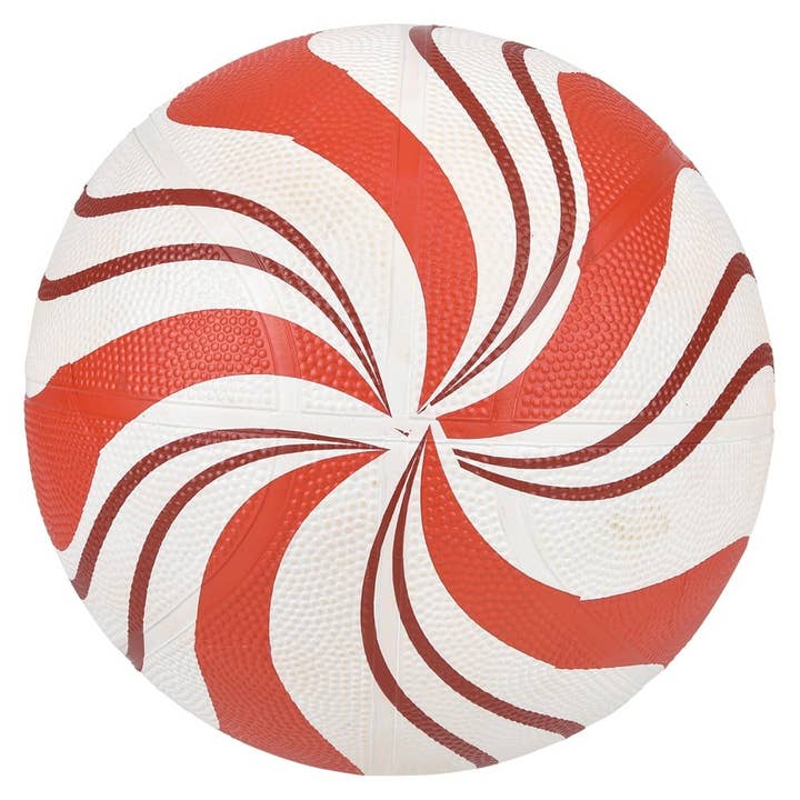 Candy Cane Regulation Basketball 9.5" LLB Balls Christmas for wholesale by La Luna Bella - Toys