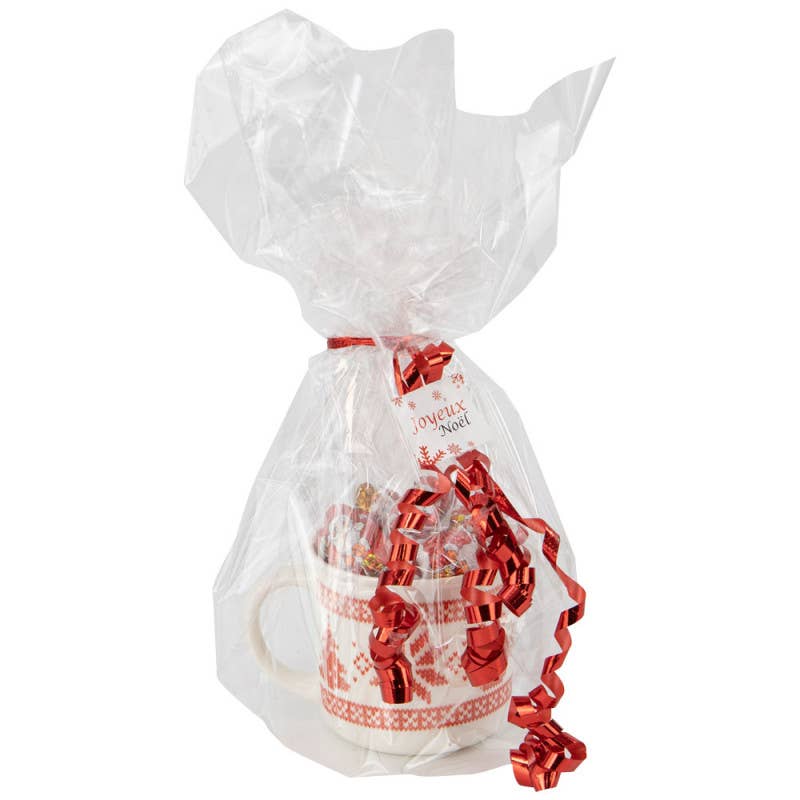 Red White Round Ceramic Mug 9.5x8.5cm knit for wholesale on Faire2