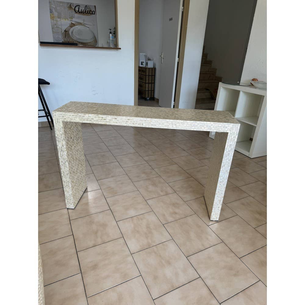 AULICA - Wholesale Coffee Table - Pearl white console 116x30x77cm1