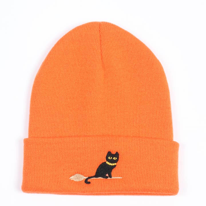 David And Young - Wholesale Beanie - Women's - Halloween Black Cat Embroidery Beanie6