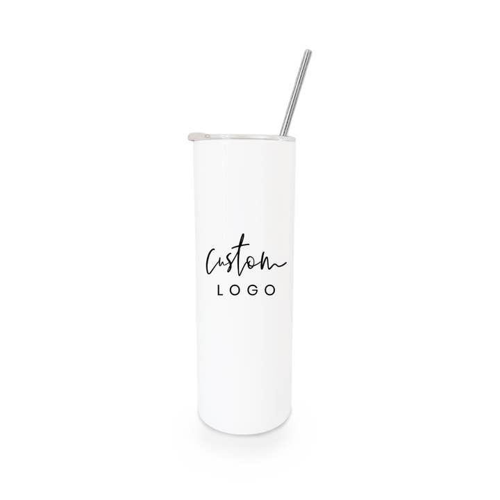 The Cotton & Canvas Co. - Wholesale Insulated Mug/Tumbler - Custom Logo Design Skinny Stainless Steel Wedding Tumbler