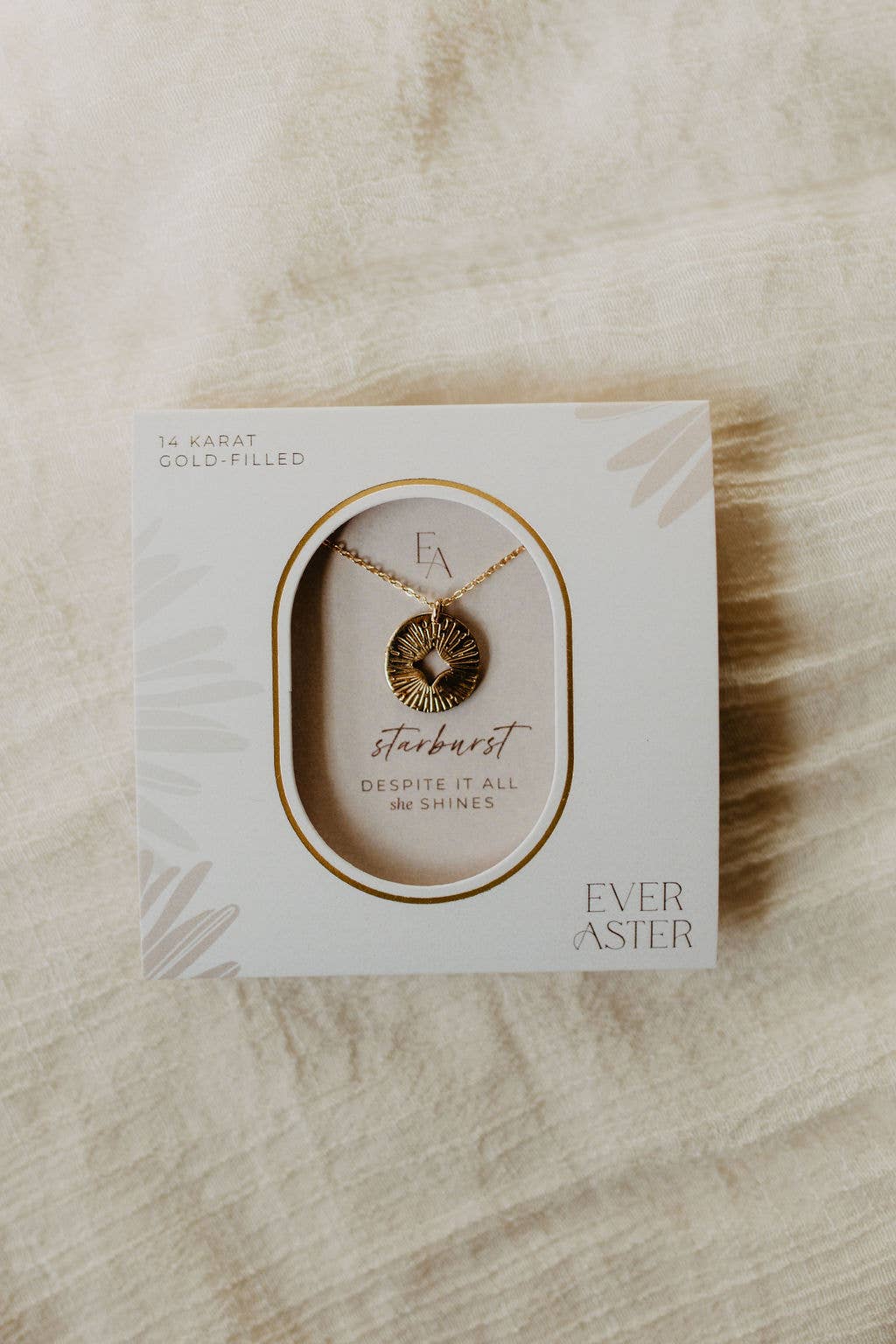 Ever Aster - Wholesale Pendant/Charm Necklace - Starburst Textured Necklace