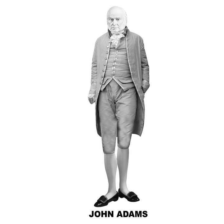 John Adams Cardboard Standup,6 Ft for wholesale by AAHS Enterprises