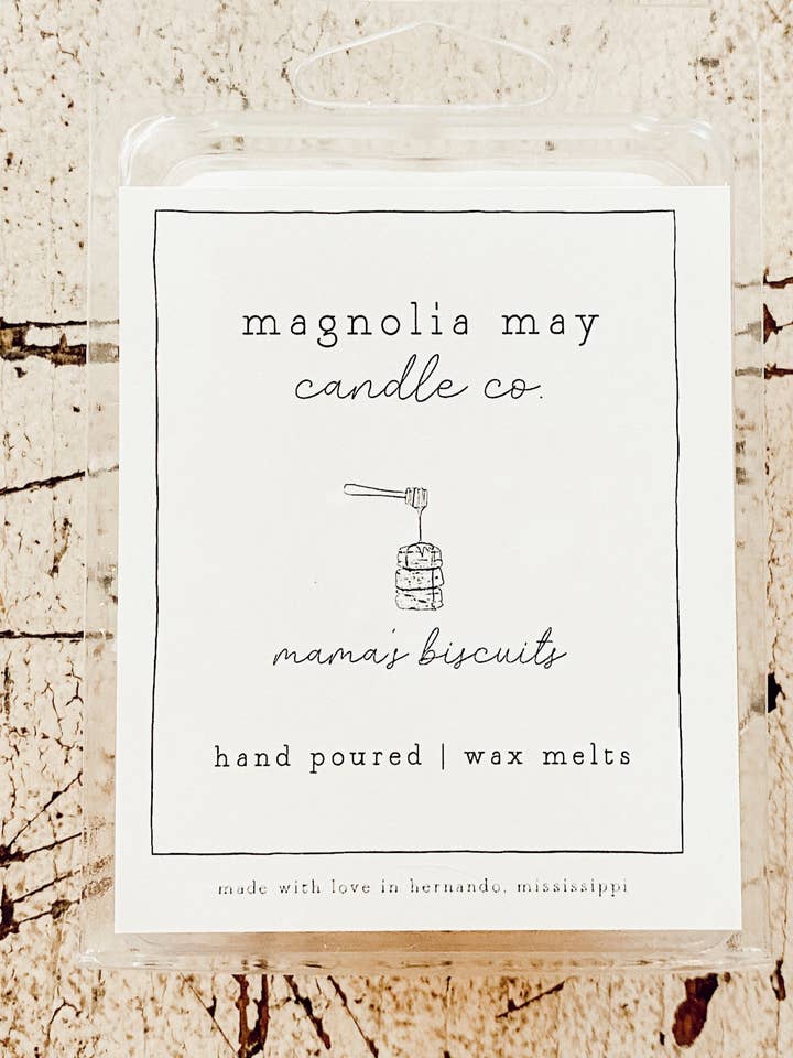 Cire fondante Mama's Biscuits pour la vente par Magnolia May Candle Co