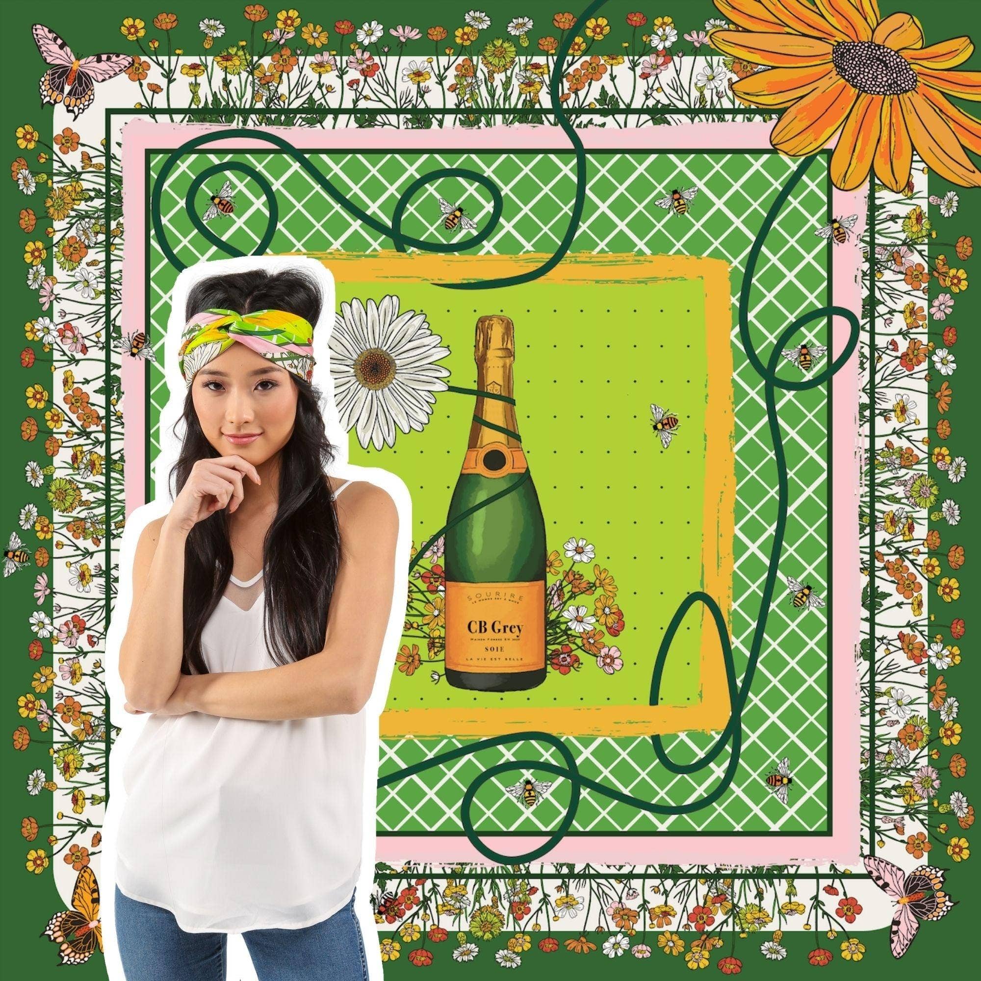 CB Grey - Wholesale Scarf - Women's - The Carson Silk Scarf2