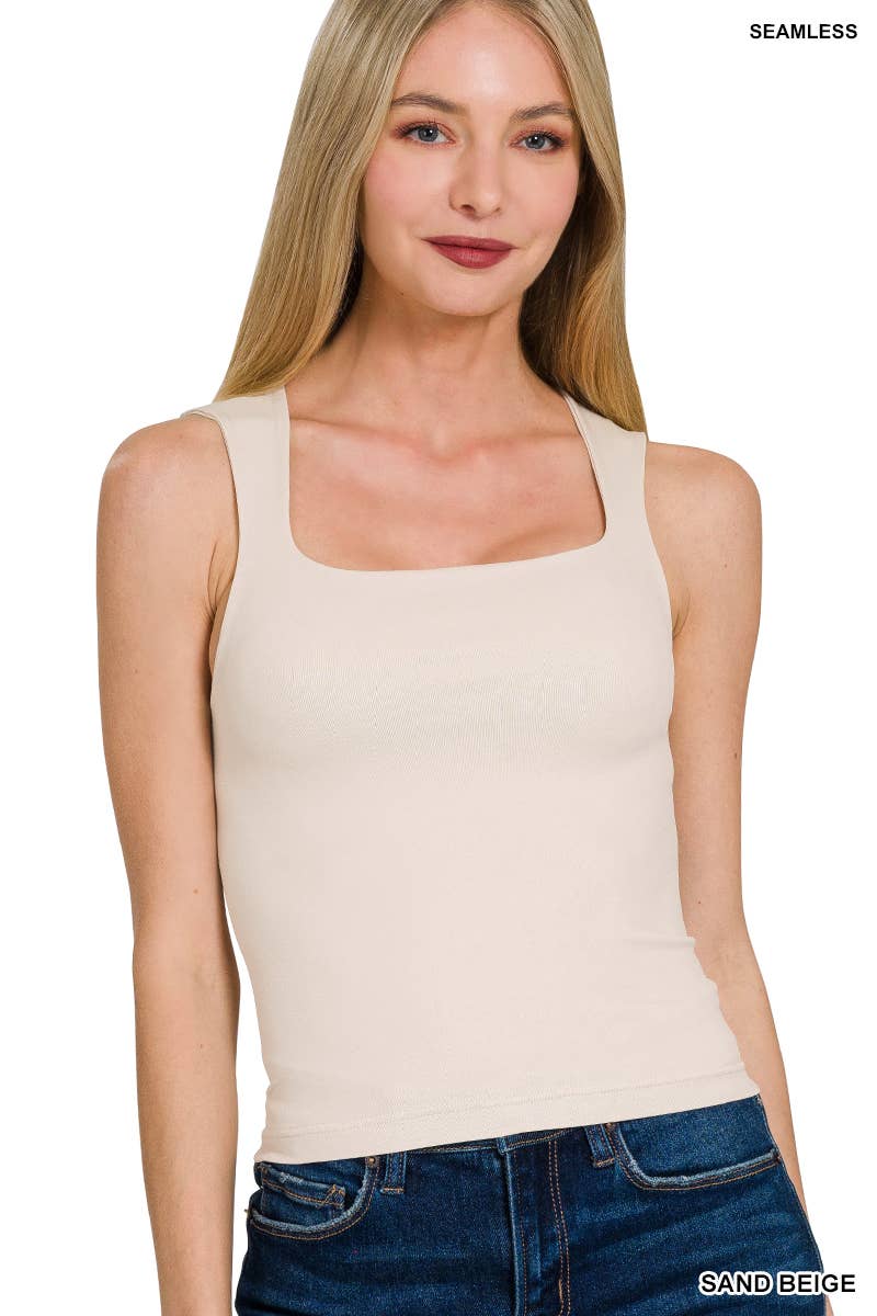 42POPS - Wholesale Tank Top - Women's - `.Double Layered Square Neck Tank Top6