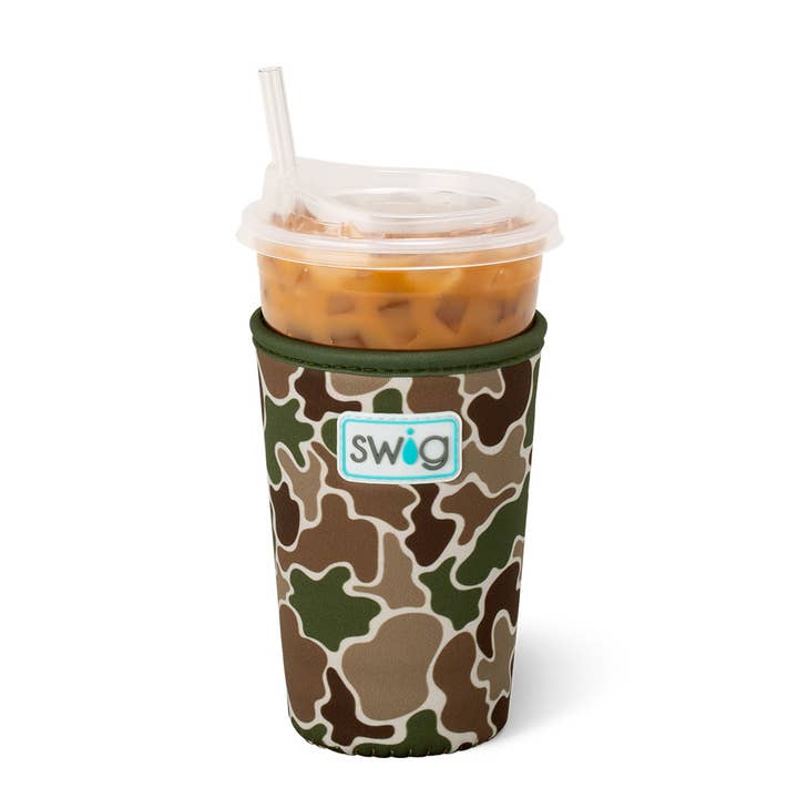 Hunting Camo Iced Cup Coolie (Medium) for wholesale by Swig Life