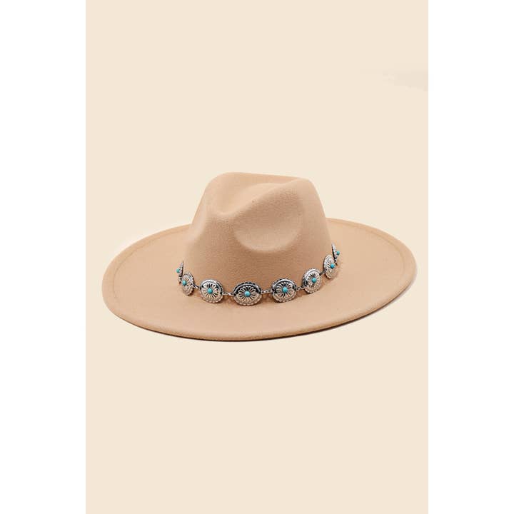 Anarchy Street - Wholesale Fedora - Women's - Western Concho Chain Fedora Hat2