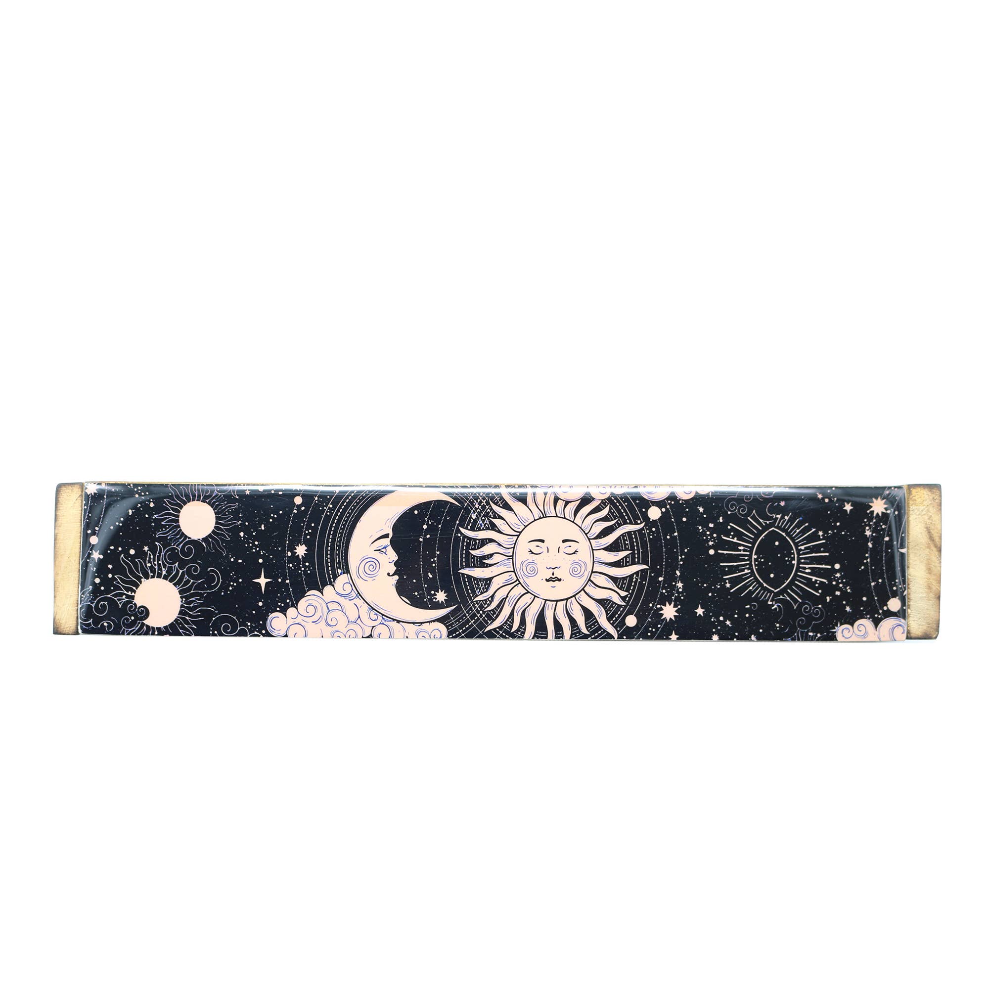 Designs by Deekay Inc. - Wholesale Incense Holder - Wooden Incense Burner Box - Sun & Moon (Pink)1