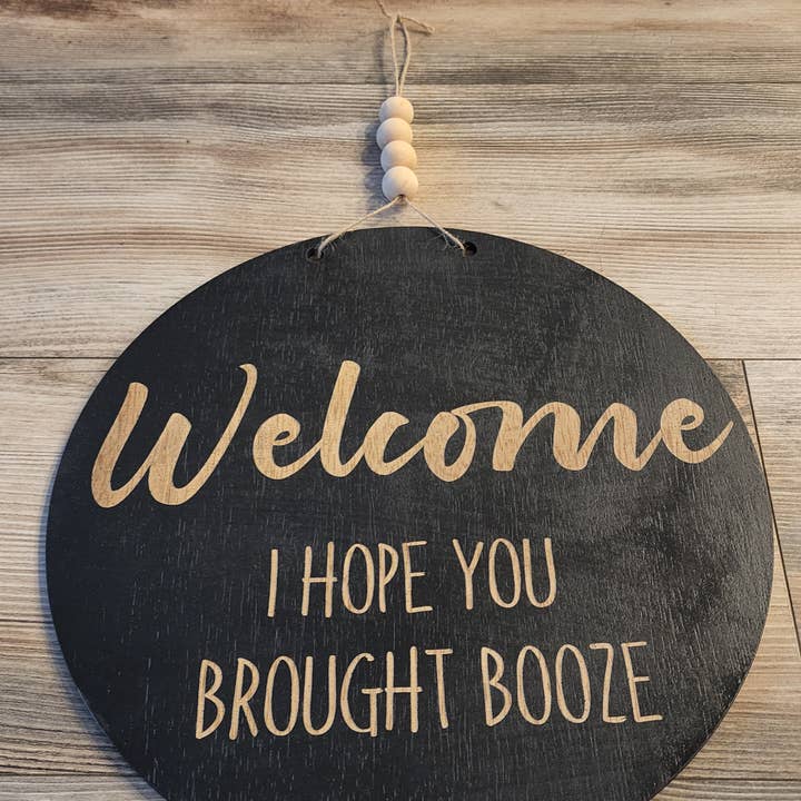 Crafty Wood Studios – Sinal por atacado – Sinal de porta de boas-vindas, Sinal de boas-vindas de madeira, Sinal de porta3