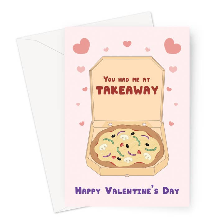 Valentines Day | Takeaway | 7x5" Card for wholesale by Cupsie's Creations