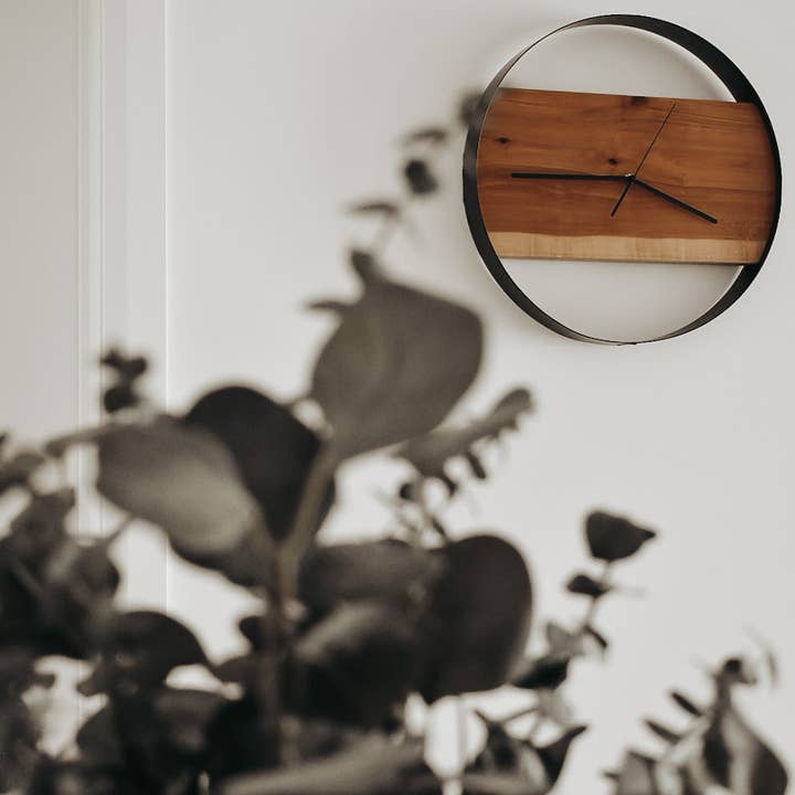 CLOCK - TERRA CHERRYWOOD for wholesale by Noir et Bois inc.