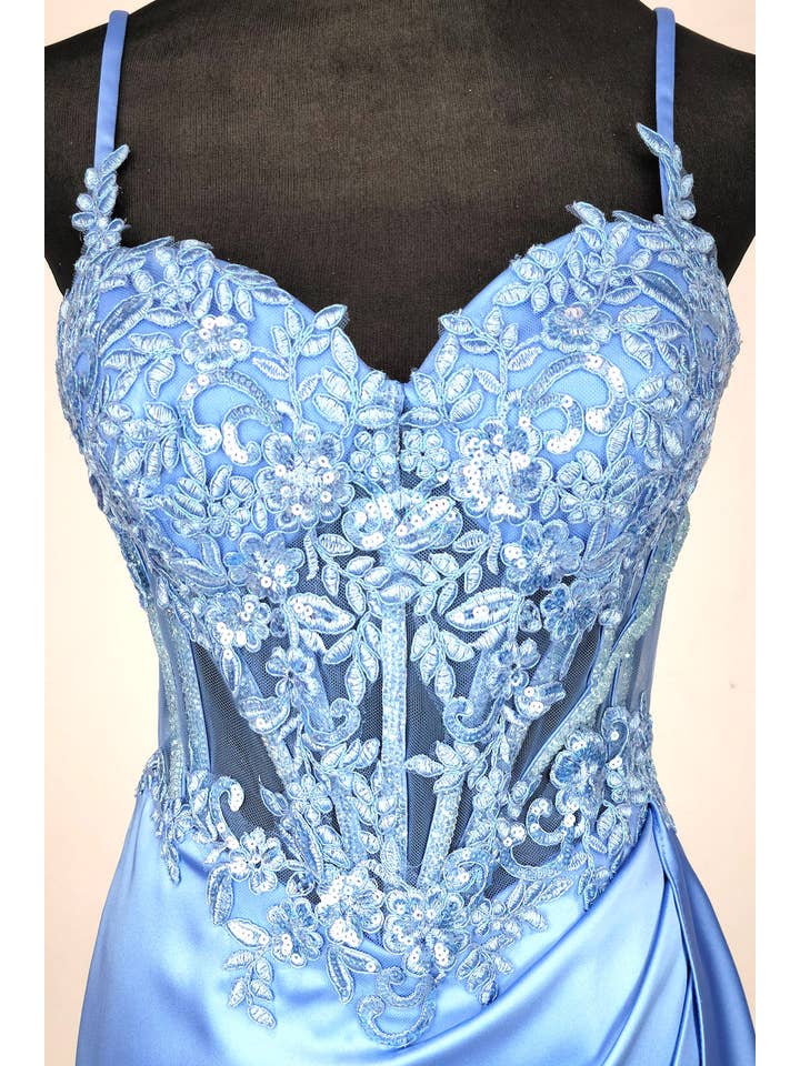 Chicas - Wholesale Dress - Women's - Short Dress With Sequins and Embroidery. C3556