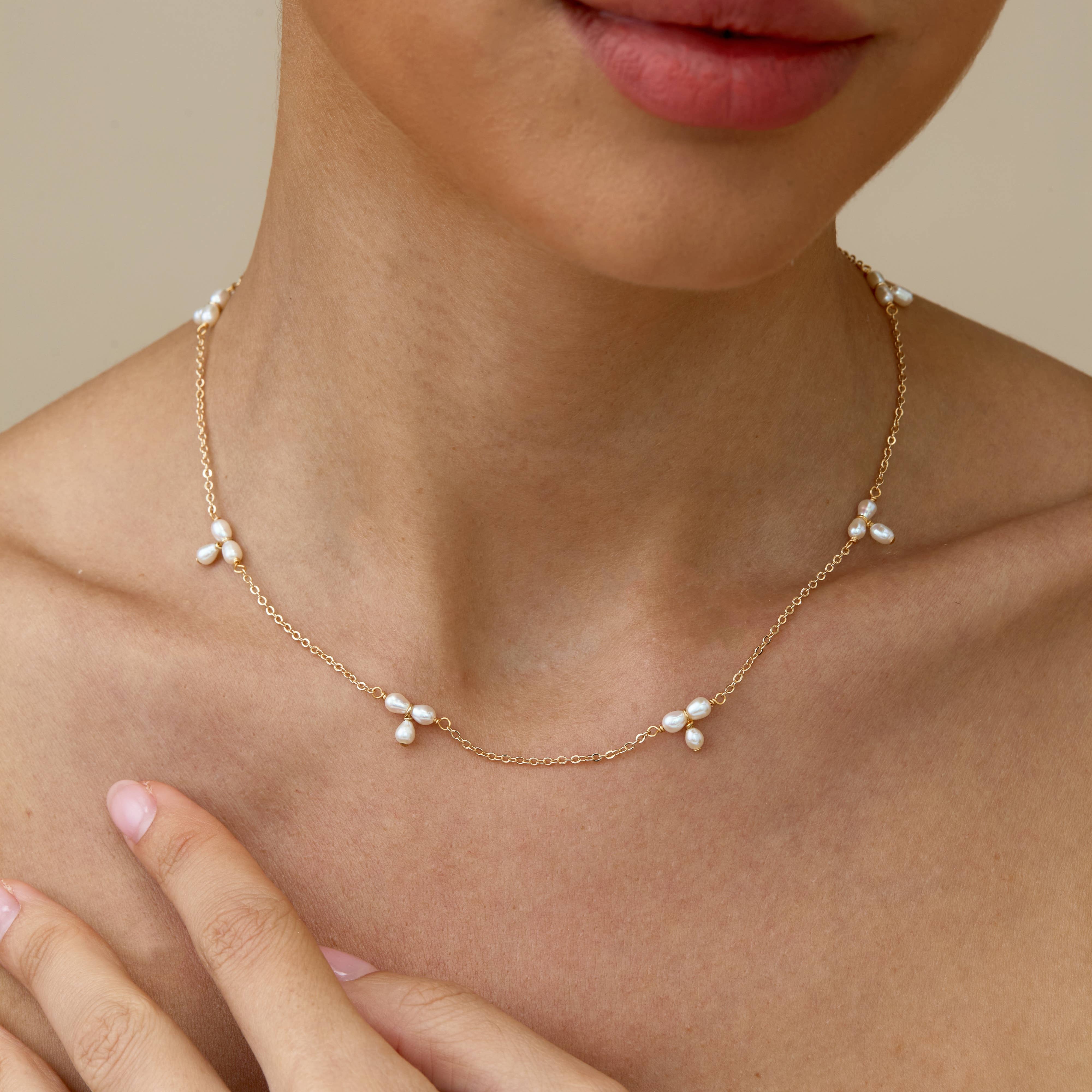 Drrtymagic - Wholesale Beaded/Pearl Necklace - Dainty Minimalist Pearl Necklace, Pearl Beads Necklace2