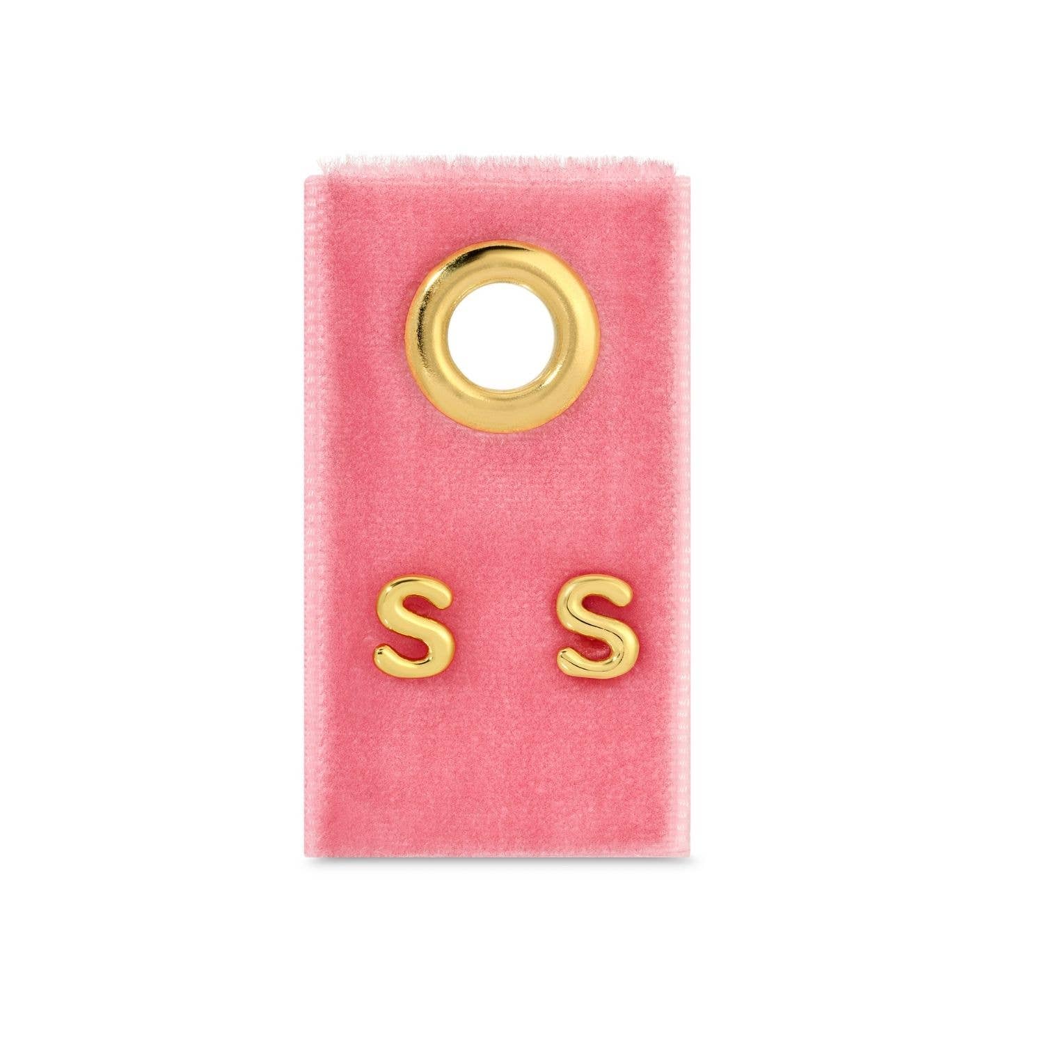 Splendid Iris - Wholesale Stud/Post Earrings - Initial Studs on Velvet Gift Tag14