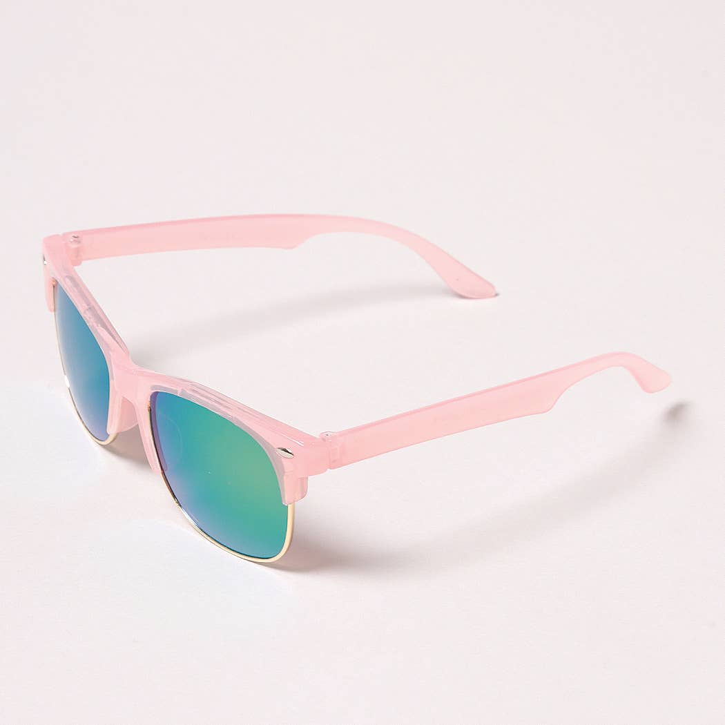 12 OLIKA FÄRGER Barnens reflekterande mode solglasögon för wholesale på Faire8