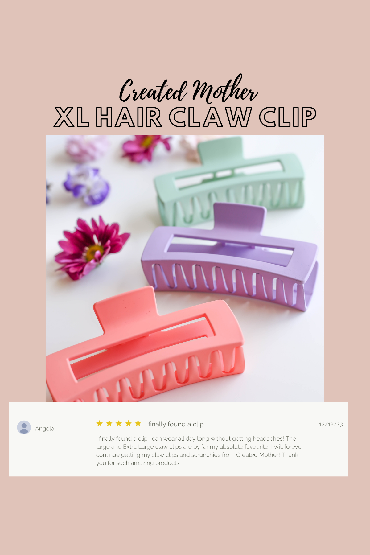 Created Mother - Wholesale Hair Clip - Women's - 12 Assorted Extra Large Hair Claw Clips4