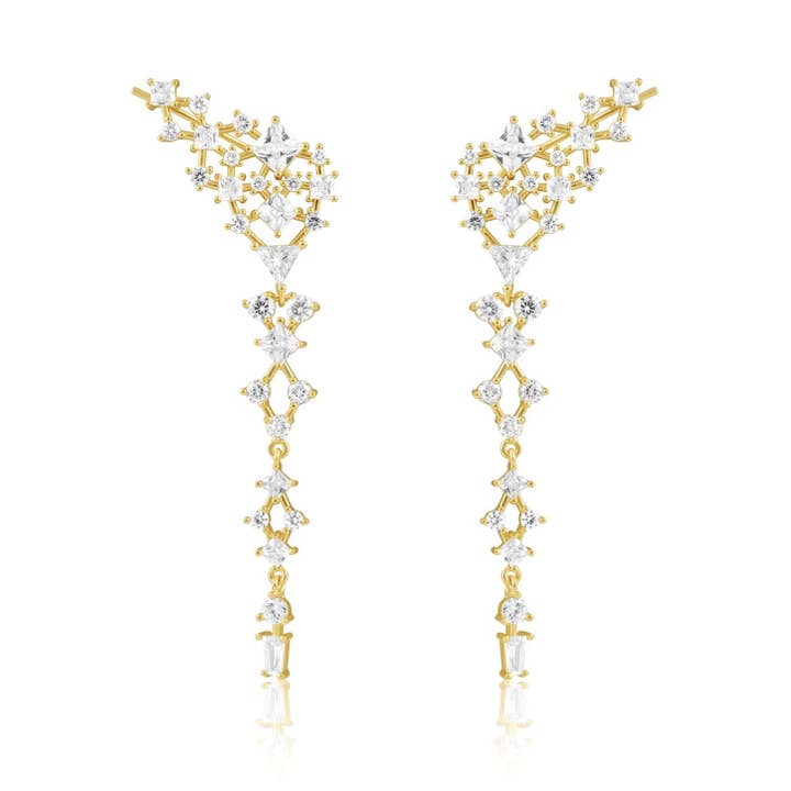 Sahira Jewelry Design - Wholesale Dangle Earrings - Scarlett CZ Drop Earring