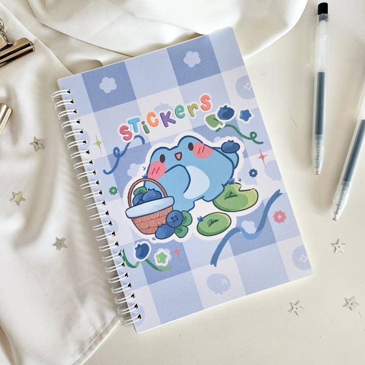 Blueberry Picnic Reusable Sticker Book for wholesale by Zellie's Koi Pond