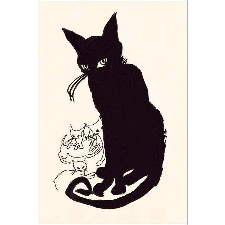 Postcard KC-238 Black Cat for wholesale by Found Image Press